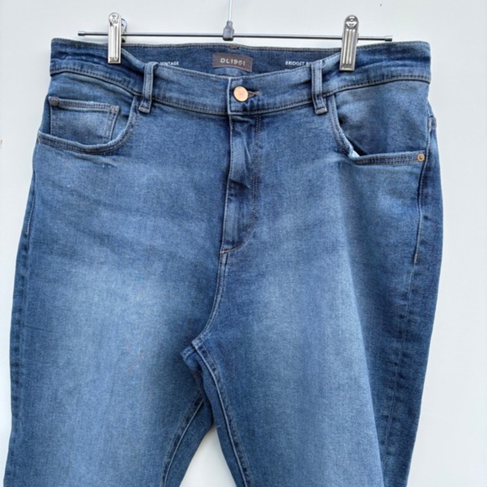 DL1961 Bridget Boot High Rise Instasculpt Crop Jeans Blue DL Vintage Two Tone 31 - Picture 5 of 16